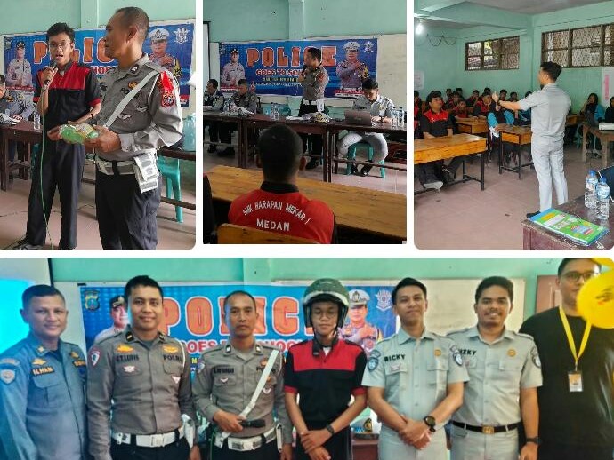 Sat Lantas Polres Pelabuhan Belawan Rutin Lakukan Sosialisasi Tertib Lalu Lintas